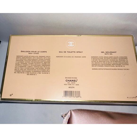 Chanel Allure signature cosmetic bag with box pink GWP vintage - Picture 10 of 10